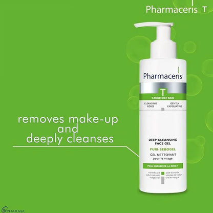Pharmaceris - T-Line - Puri-Sebogel Antibacterial Face Gel Wash - GOLDFARMACI