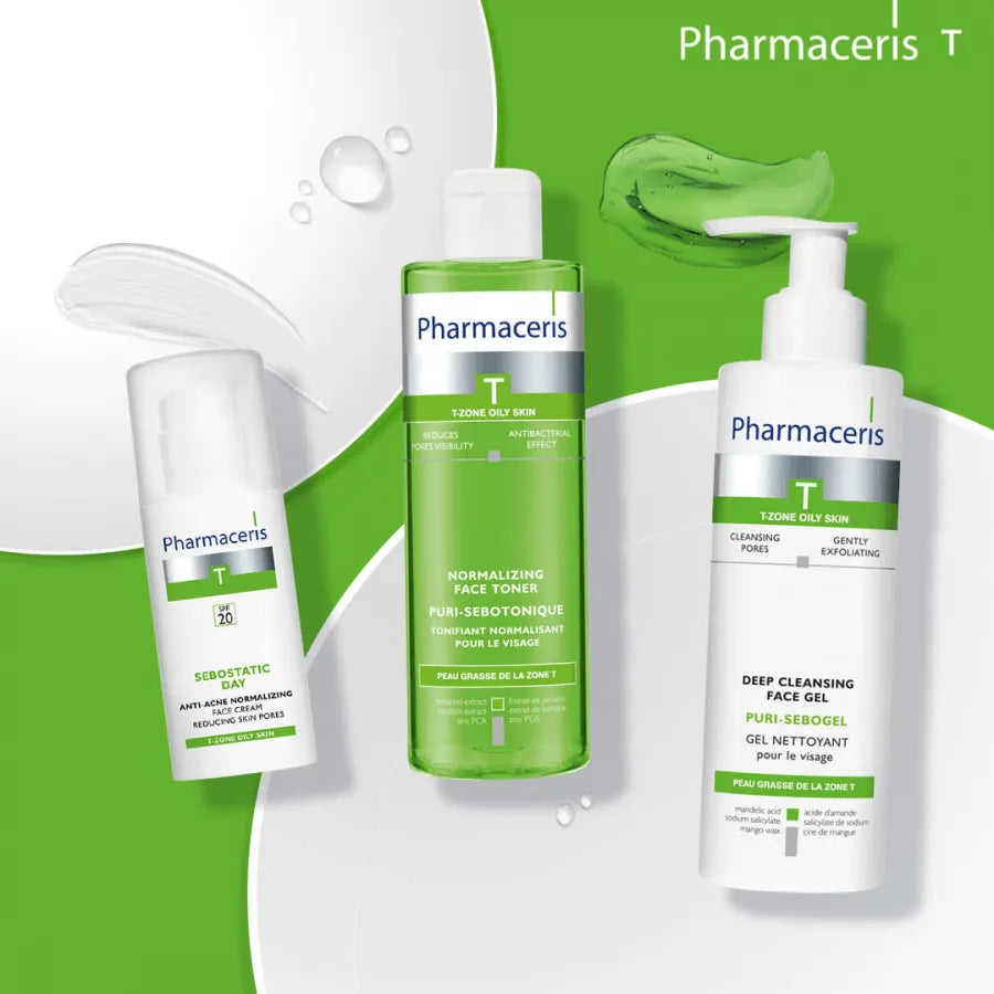 Pharmaceris - T-Line - Puri-Sebogel Antibacterial Face Gel Wash - GOLDFARMACI