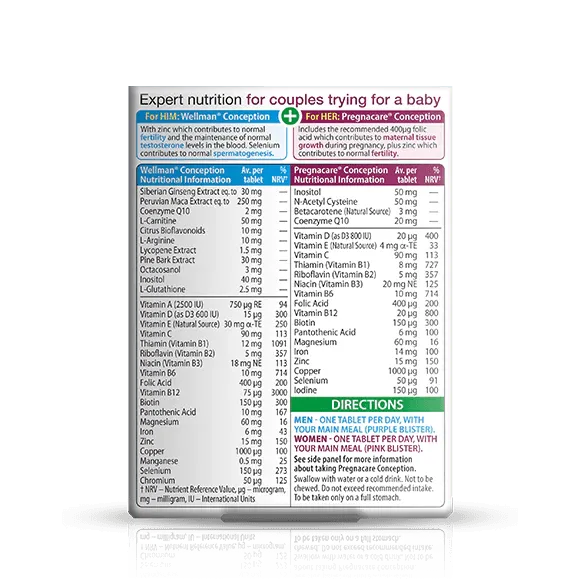 Vitabiotics - Pregnacare Him&Her Conception 60Tabs - GOLDFARMACI