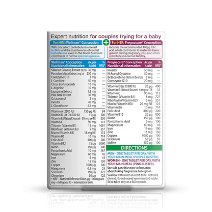 Vitabiotics - Pregnacare Him&Her Conception 60Tabs - GOLDFARMACI