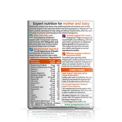 Vitabiotics - Pregnacare Original 30Tabs - GOLDFARMACI