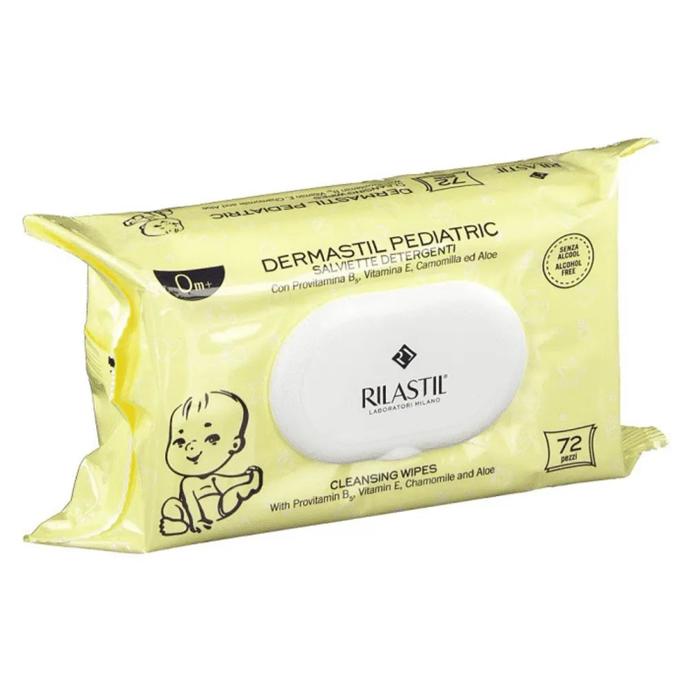 Rilastil - Dermastil Pediatric Wipes 72pcs - GOLDFARMACI