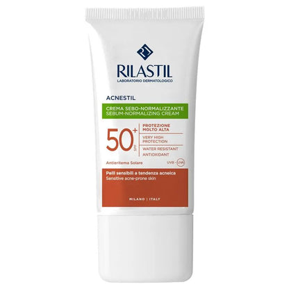 Rilastil - Sun System Acnestil Sebum-Normalizing Cream SPF50+ - GOLDFARMACI