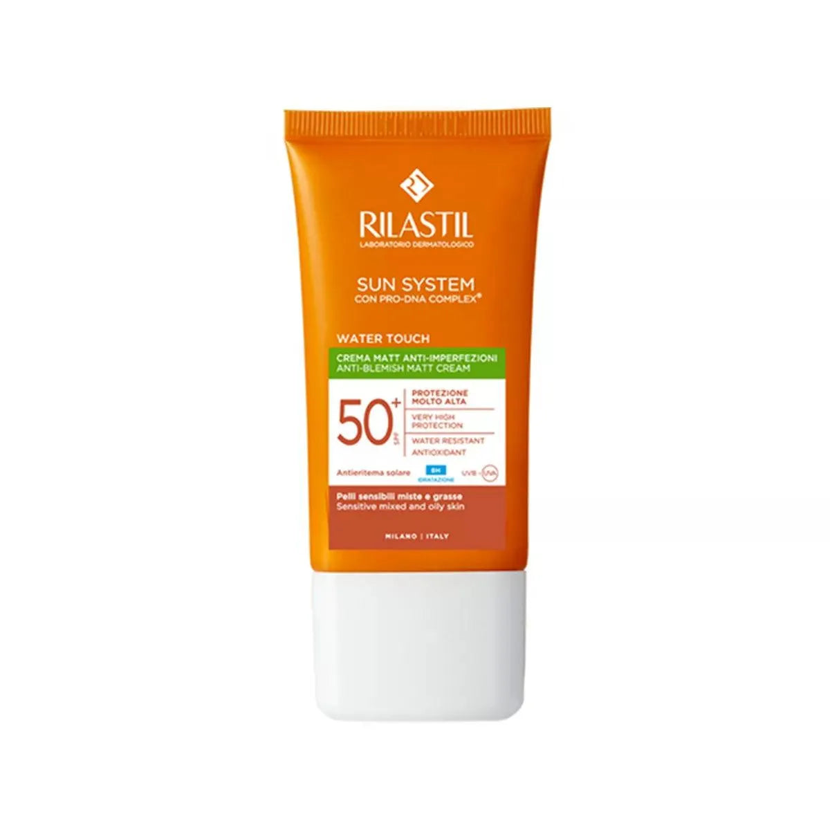 Rilastil - Sun System Water Touch Anti-Blemish Matt Cream SPF50+ - GOLDFARMACI