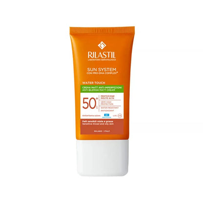 Rilastil - Sun System Water Touch Anti-Blemish Matt Cream SPF50+ - GOLDFARMACI