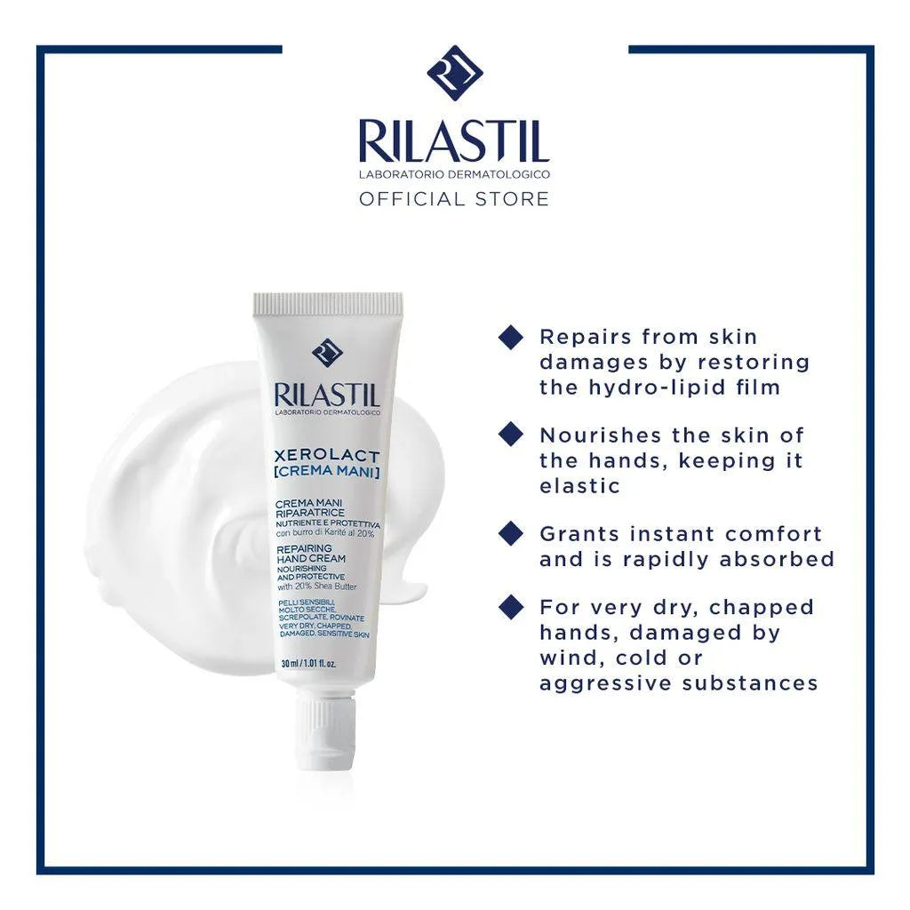 Rilastil - Xerolact Repairing Hand Cream - GOLDFARMACI