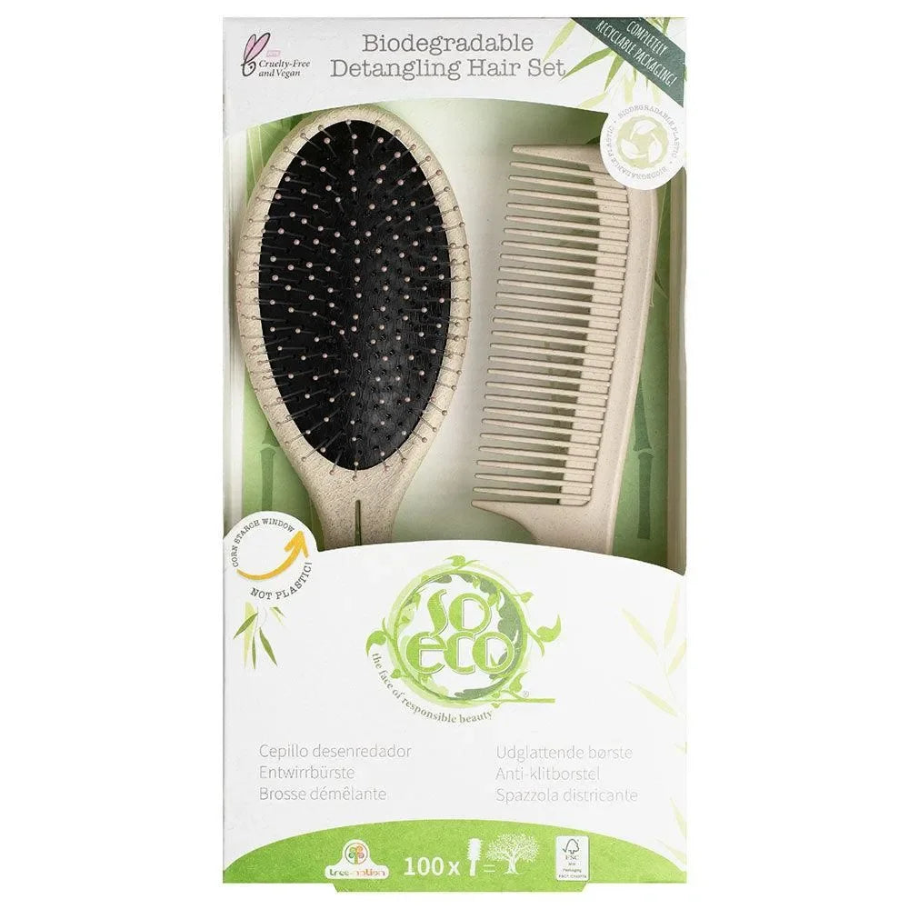 So-Eco - Biodegradable Detangling Hair Set - GOLDFARMACI