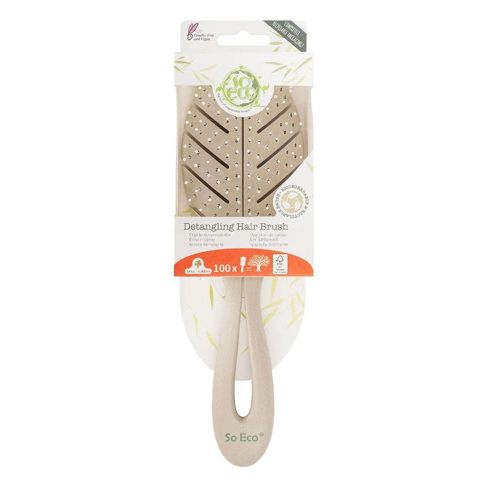 So-Eco - Biodegradable Detangling Leaf Brush - GOLDFARMACI