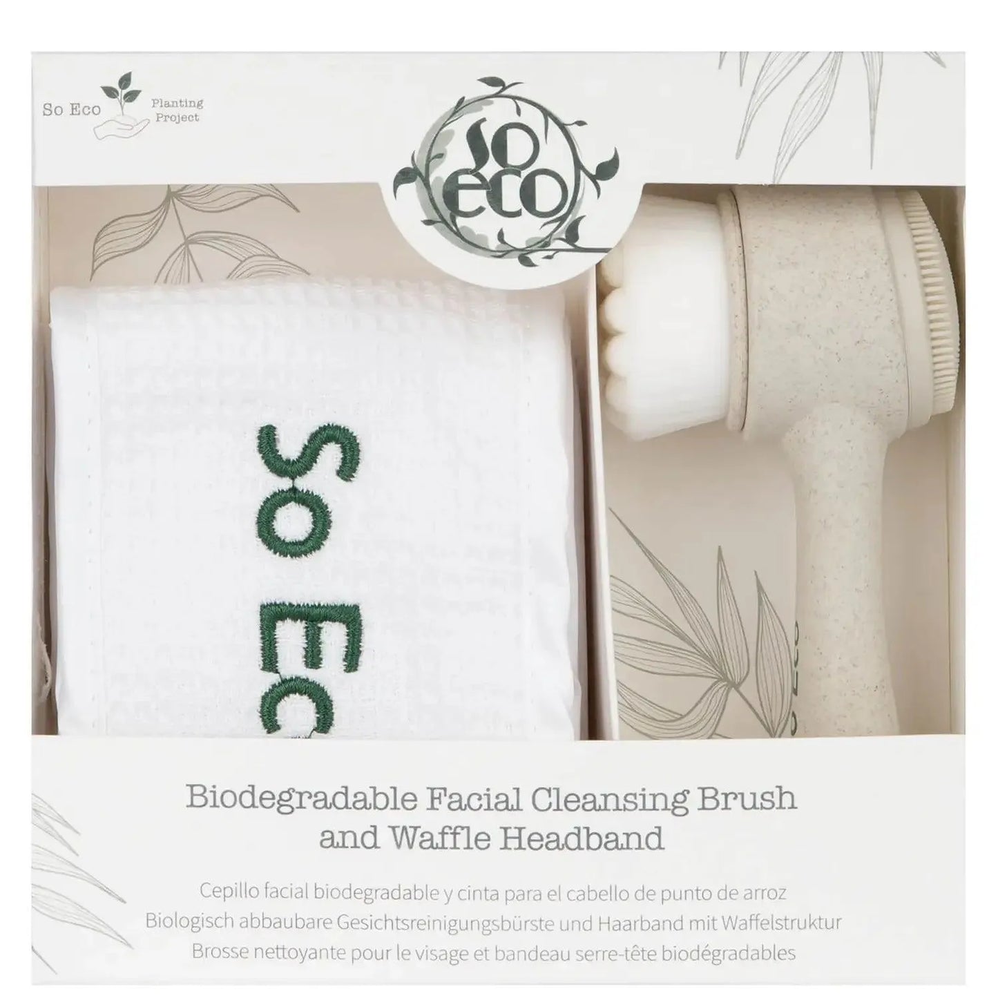 So-Eco - Biodegradable Facial Cleansing Brush and Waffle Headband Sets - GOLDFARMACI
