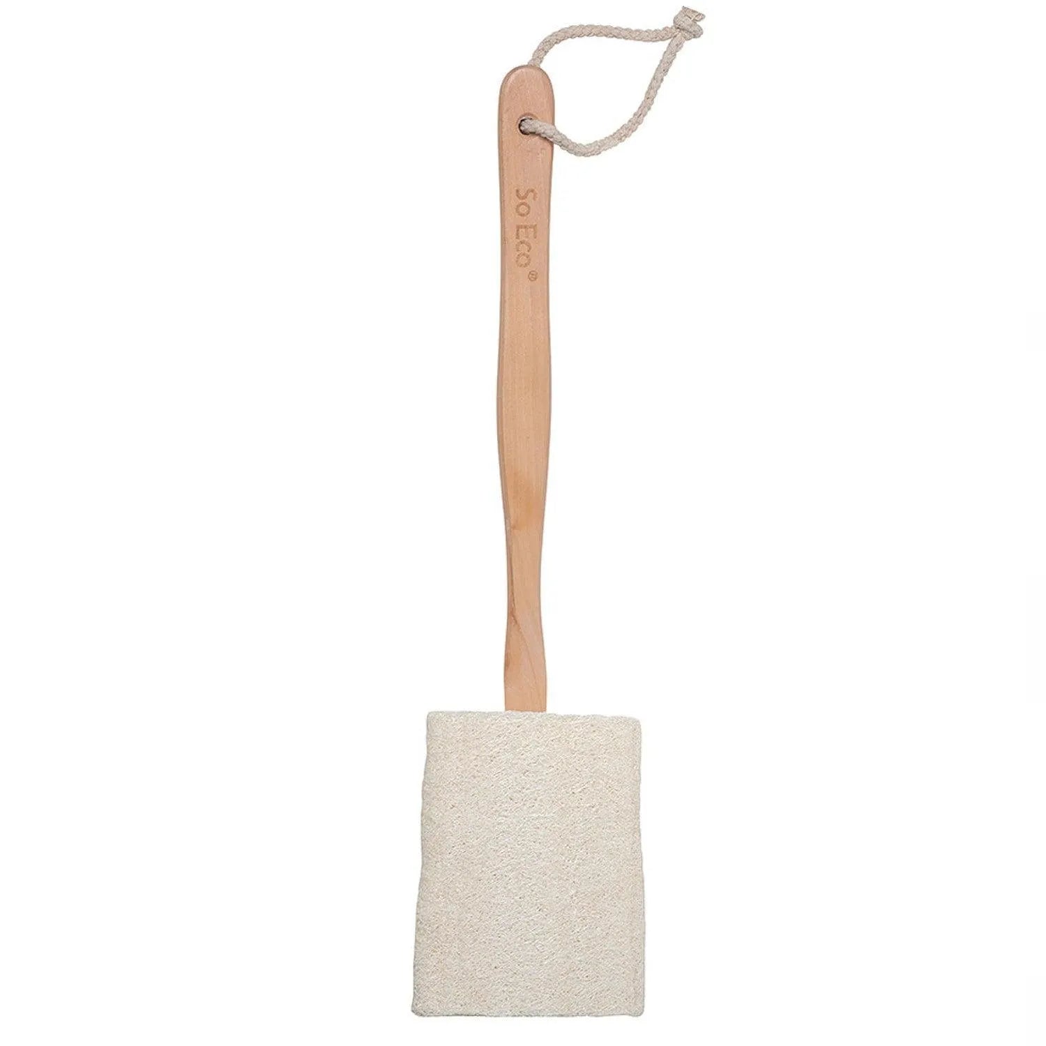 So-Eco - Flat Loofah with Wooden Handle - GOLDFARMACI