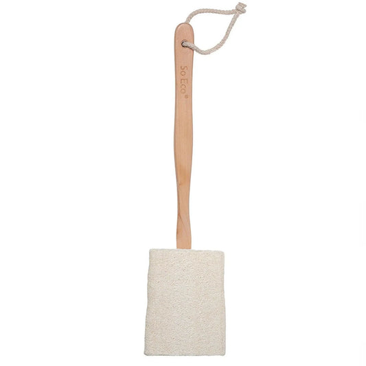 So-Eco - Flat Loofah with Wooden Handle - GOLDFARMACI