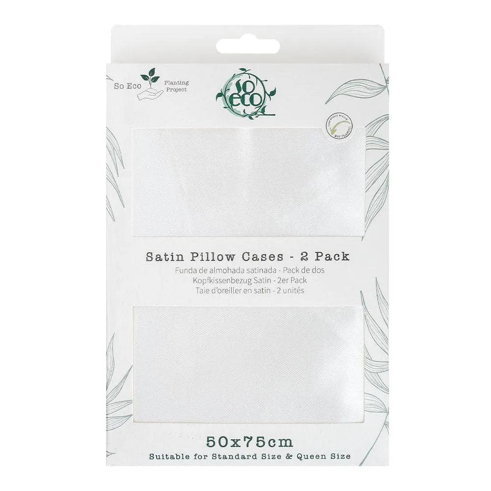 So-Eco - Satin Pillow Case – Double Pack (50 cm x 75 cm ) - GOLDFARMACI