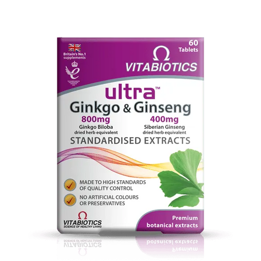 Vitabiotics - Ultra Ginkgo & Ginseng 60Tabs - GOLDFARMACI