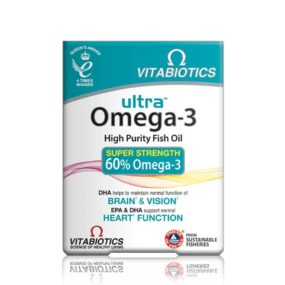 Vitabiotics - Ultra Omega-3 High Purity Fish Oil 60Tabs - GOLDFARMACI