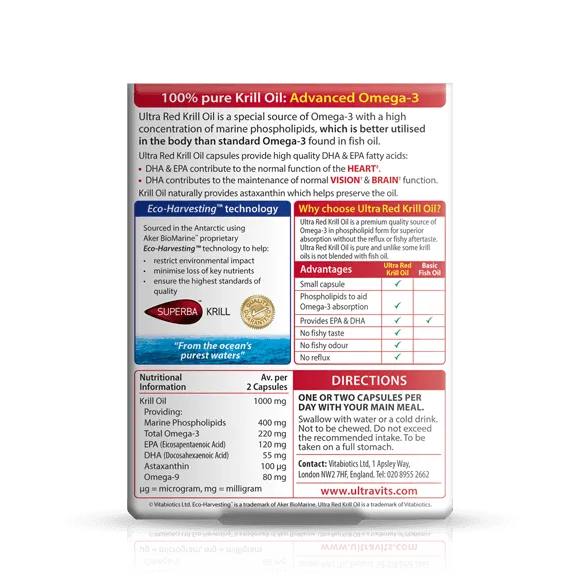 Vitabiotics - Ultra Red Krill Oil 30Tabs - GOLDFARMACI