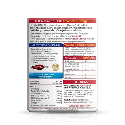 Vitabiotics - Ultra Red Krill Oil 30Tabs - GOLDFARMACI