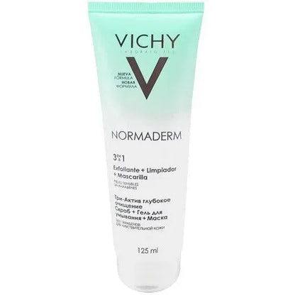 Vichy - Normaderm 3 in 1 Peeling Mask & Facial Cleansing Cream - GOLDFARMACI