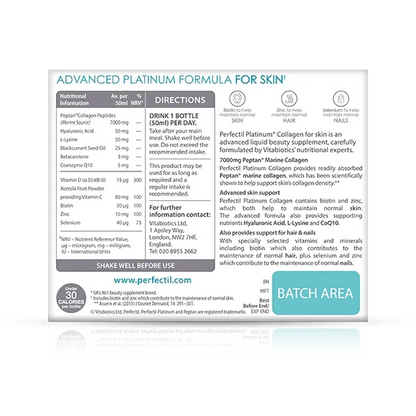 Vitabiotics - Perfectil Platinum Collagen Skin Drink 10x50ml - GOLDFARMACI