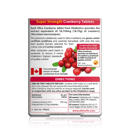Vitabiotics - Ultra Cranberry 30Tabs - GOLDFARMACI