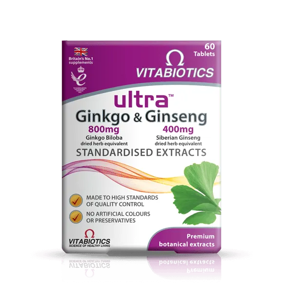 Vitabiotics - Ultra Ginkgo & Ginseng 60Tabs - GOLDFARMACI