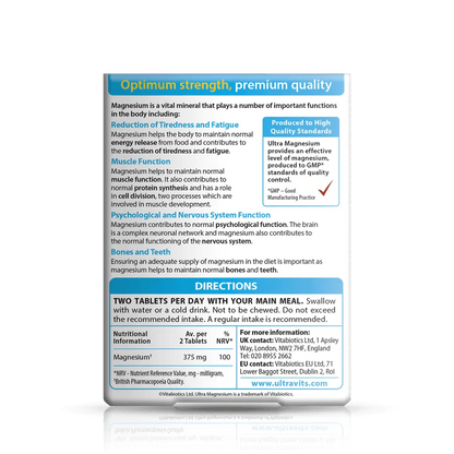 Vitabiotics - Ultra Magnesium 60Tabs - GOLDFARMACI