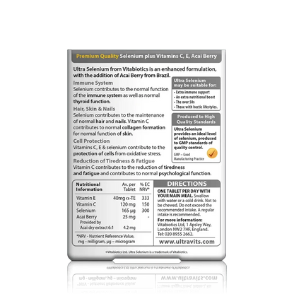 Vitabiotics - Ultra Selenium 30Tabs - GOLDFARMACI
