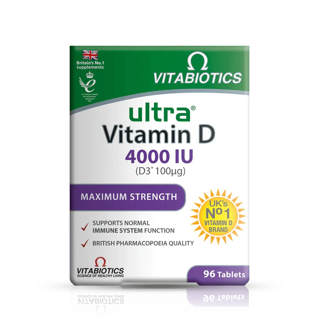 Vitabiotics - Ultra Vitamin D 4000IU 96Tabs - GOLDFARMACI