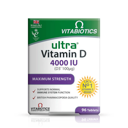 Vitabiotics - Ultra Vitamin D 4000IU 96Tabs - GOLDFARMACI