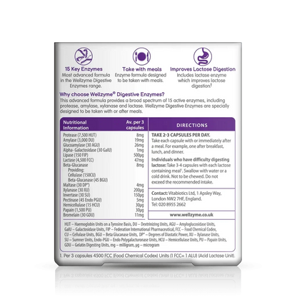 Vitabiotics - Wellzyme Digestive Enzymes Advanced 60Caps - GOLDFARMACI