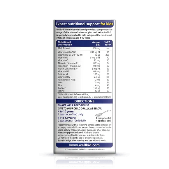 Vitabiotics - Wellkid Multi-vitamin Liquid 150ml - GOLDFARMACI