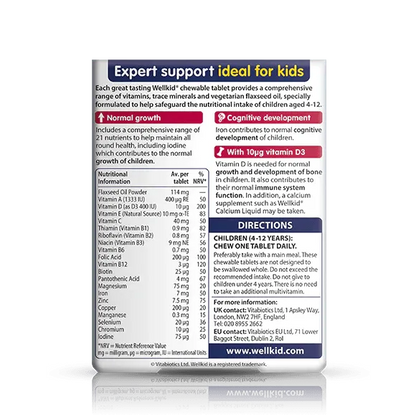 Vitabiotics - Wellkid Smart Chewable 30Tabs - GOLDFARMACI