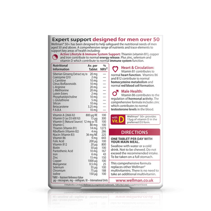 Vitabiotics - Wellman 50+ 30Tabs - GOLDFARMACI