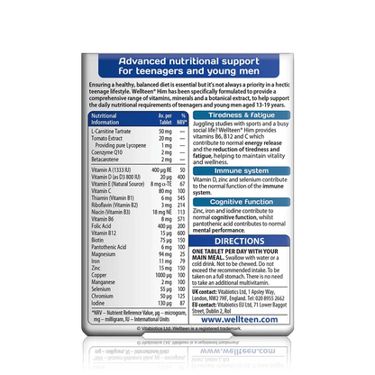 Vitabiotics - Wellteen Him 30Tabs - GOLDFARMACI