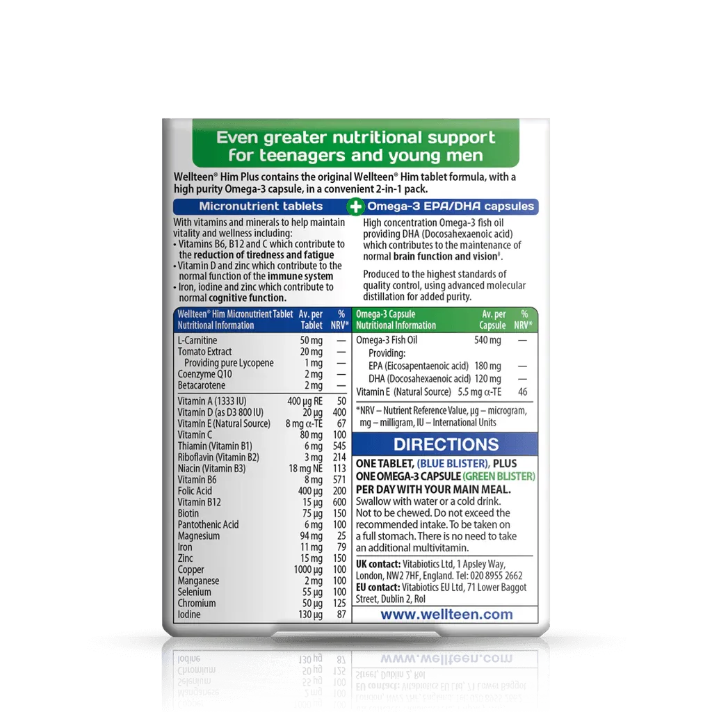 Vitabiotics - Wellteen Him Plus 56Tabs - GOLDFARMACI