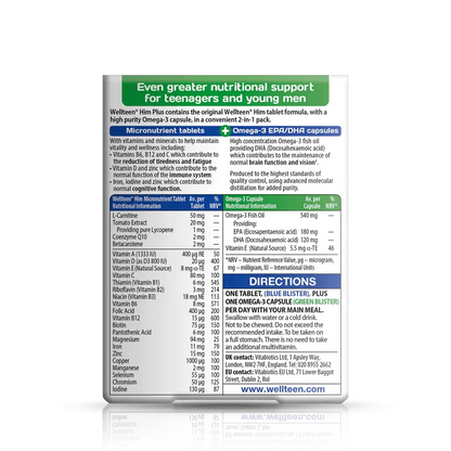 Vitabiotics - Wellteen Him Plus 56Tabs - GOLDFARMACI