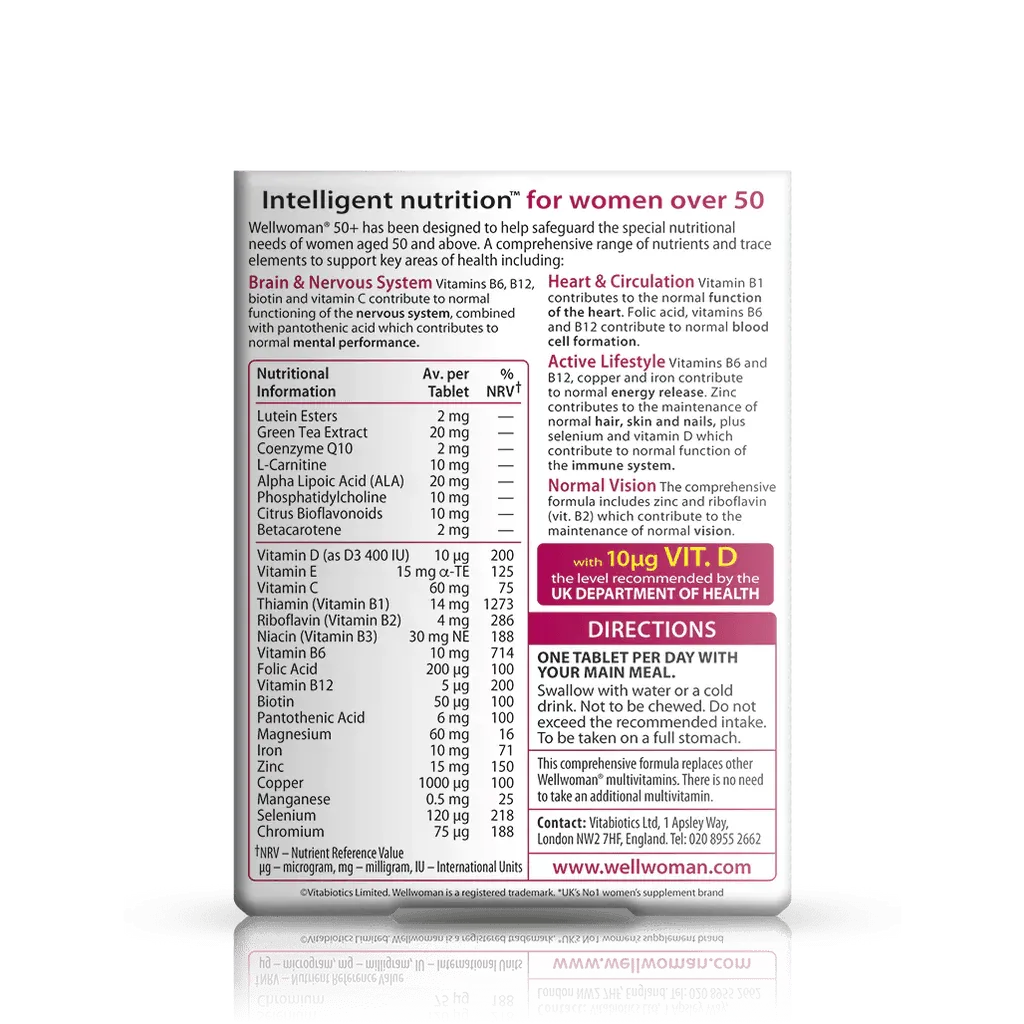 Vitabiotics - Wellwoman 50+ 30Tabs - GOLDFARMACI