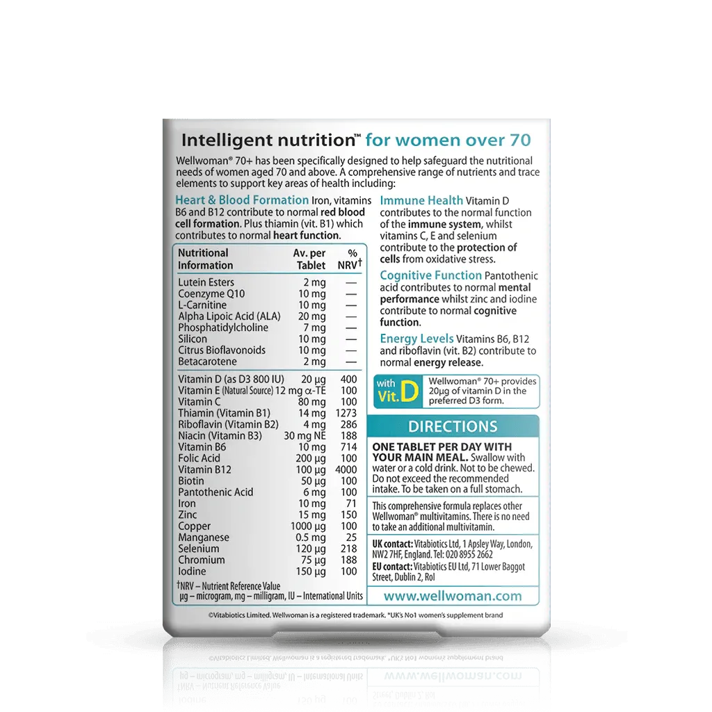 Vitabiotics - Wellwoman 70+ 30Tabs - GOLDFARMACI